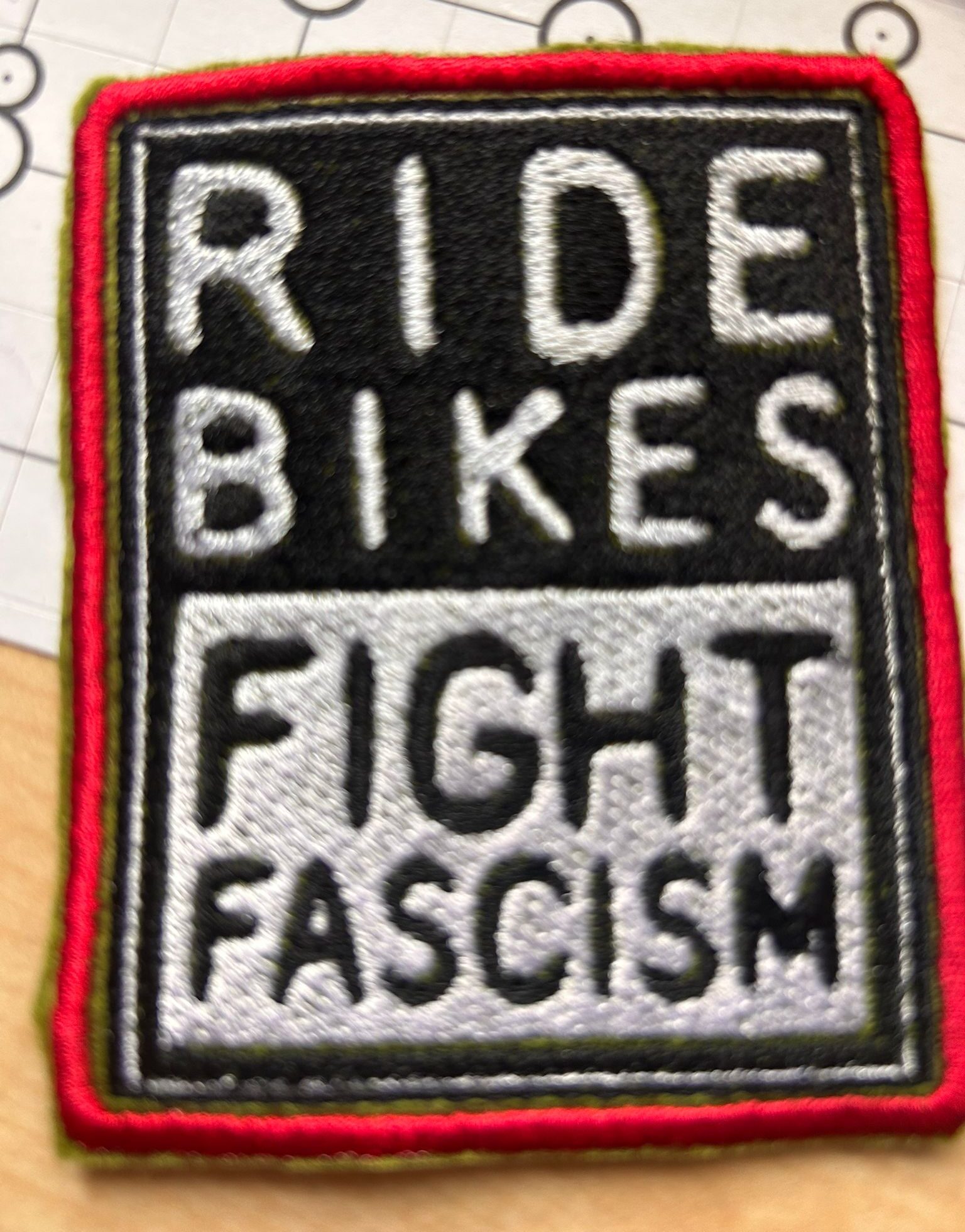 "Ride Bikes Fight Fascism"