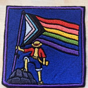 One Piece x Pride: Ruffy „Strohhut“ Progress-Pride Patch