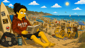 Patches gegen Rechts, Urlaub, Cartoon